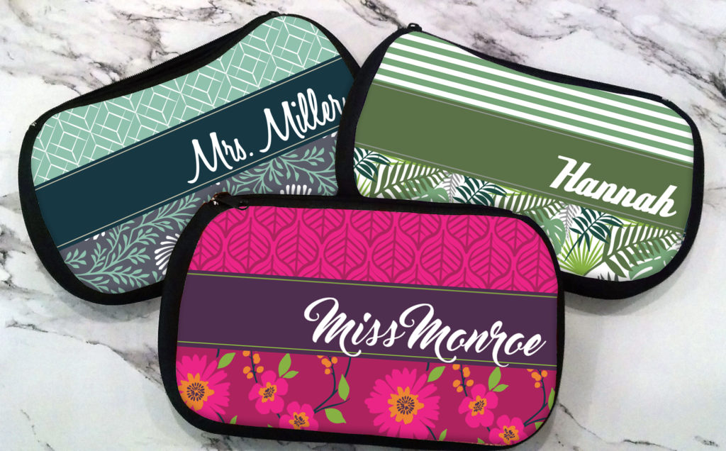 Personalized cosmetic bags
