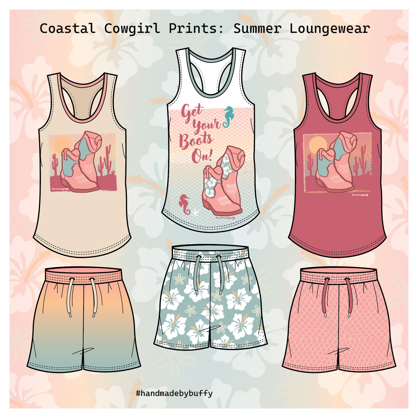 Coastal Cowgirl summer loungewear