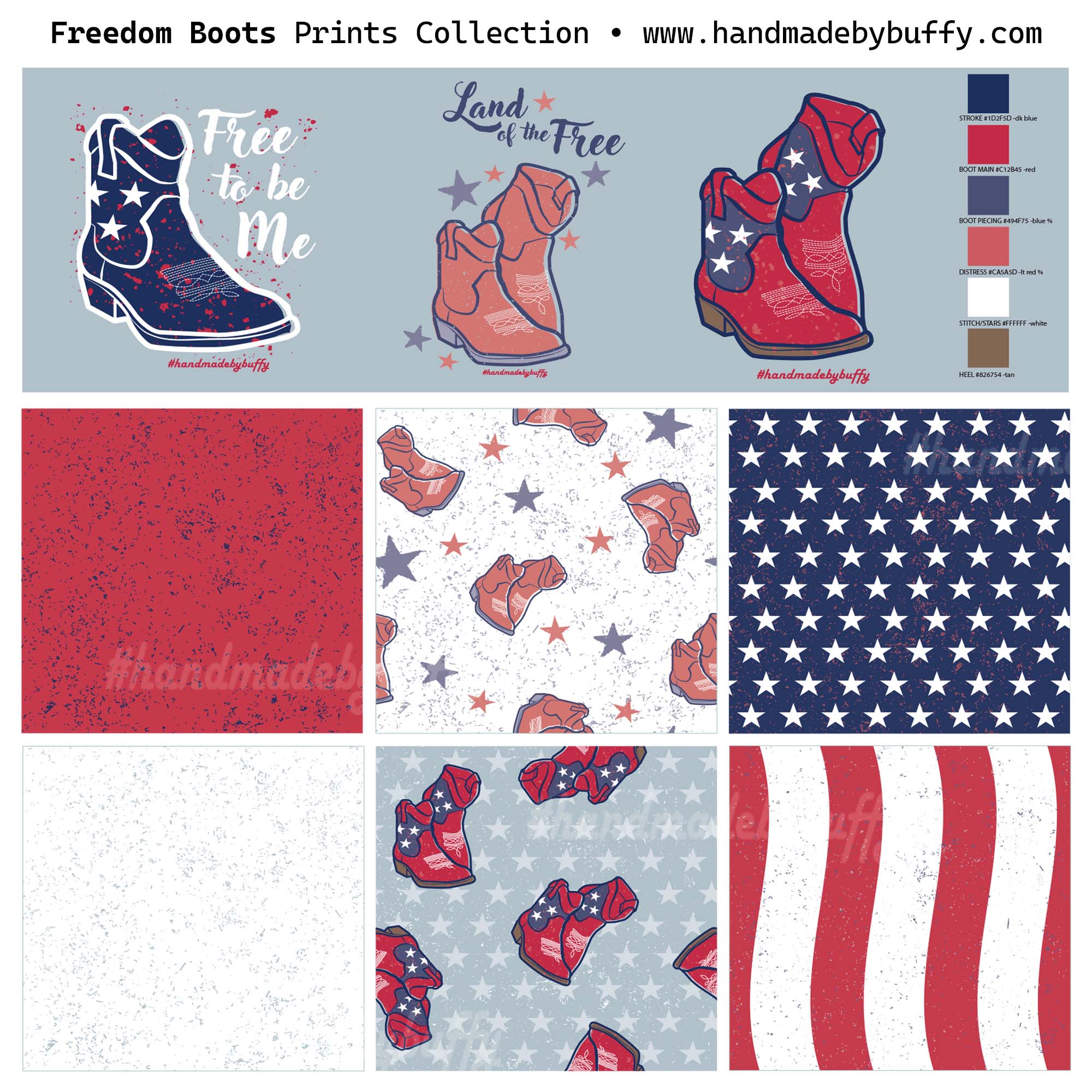 "Freedom Boots" pattern collection