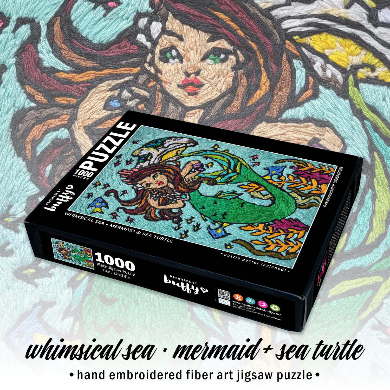 Whimsical Sea - Mermaid & Sea Turtle